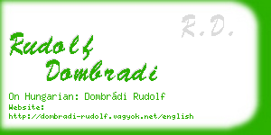 rudolf dombradi business card