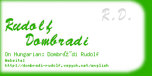 rudolf dombradi business card